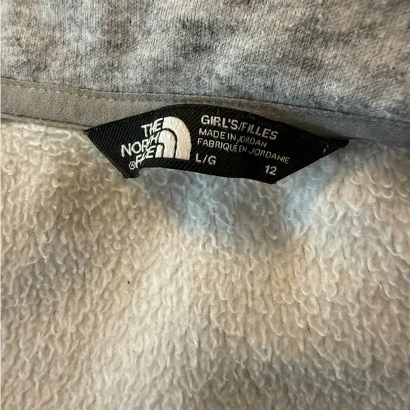 The North Face Kids Heather Gray Zip-Up Jacket - Picture 4 of 4
